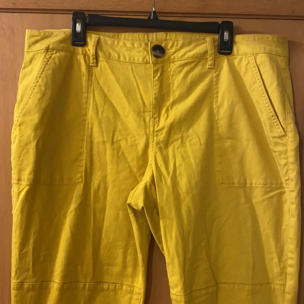 Cabi Utility Trousers Pants 2021 Mustard Yellow Size 16 - Picture 5 of 13